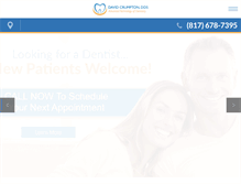 Tablet Screenshot of davidcrumptondds.com